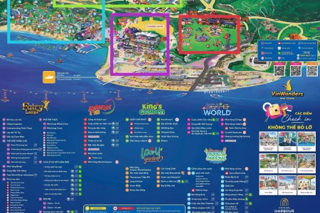 Bản đồ khu vui chơi vinpearl Nha Trang