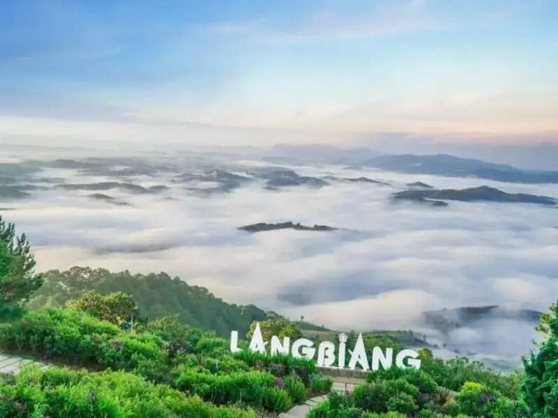 Khu du lịch Langbiang Đà Lạt nhìn từ trên cao
