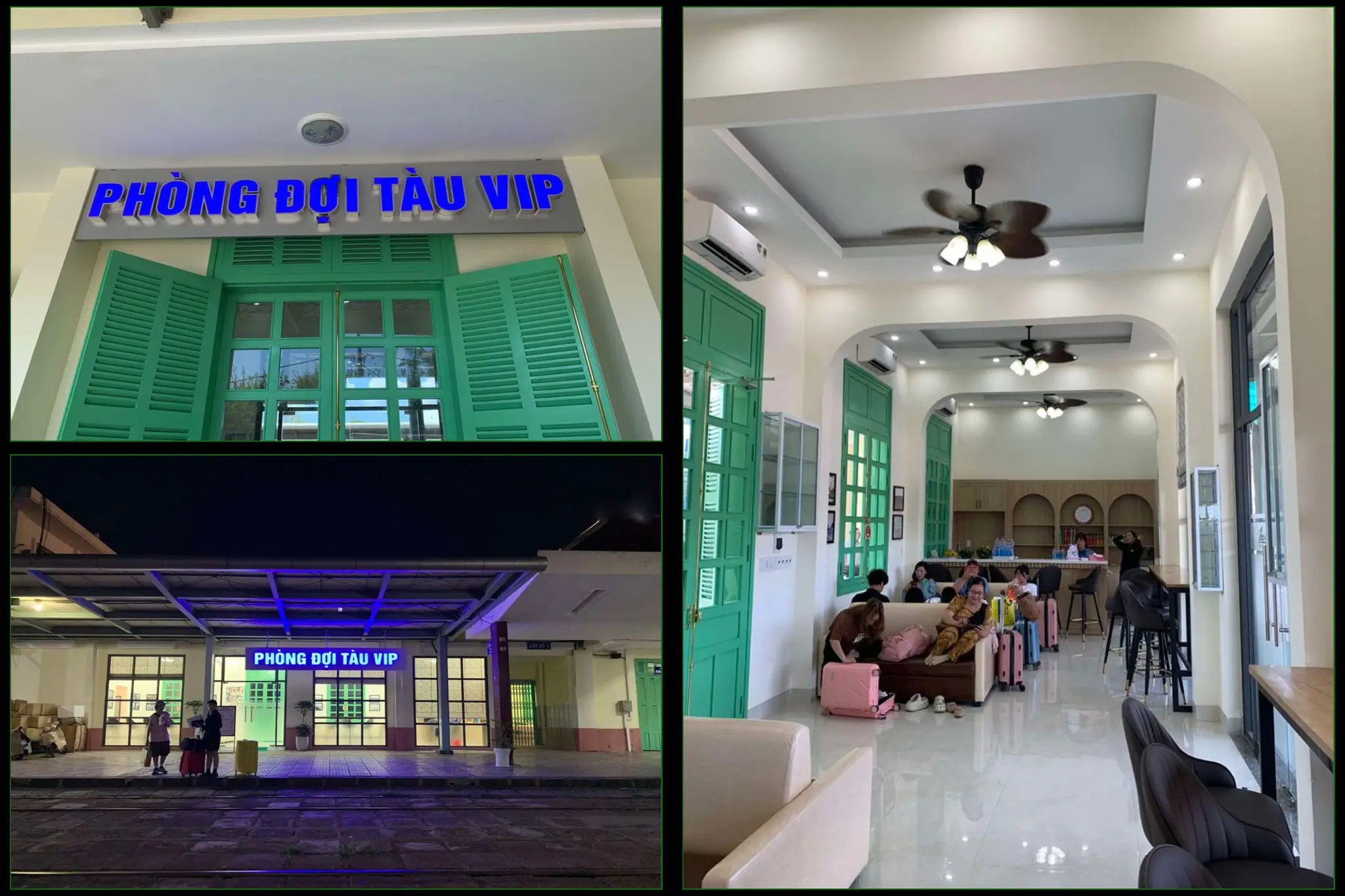 Bên trong khu vực chờ VIP Ga Nha Trang