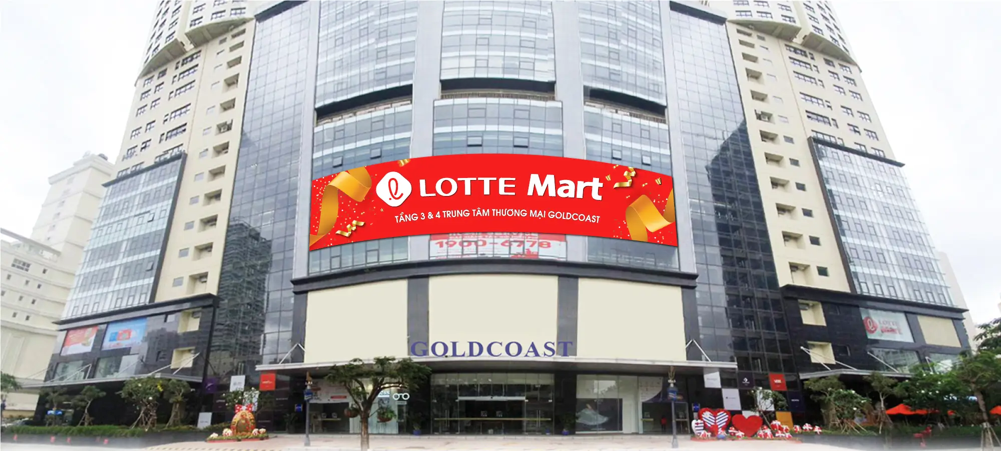 Lotte Mart Nha Trang Gold Coast nhìn từ bên ngoài