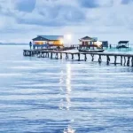 Toàn cảnh làng chài Rạch Vẹm yên bình nhìn từ trên cao